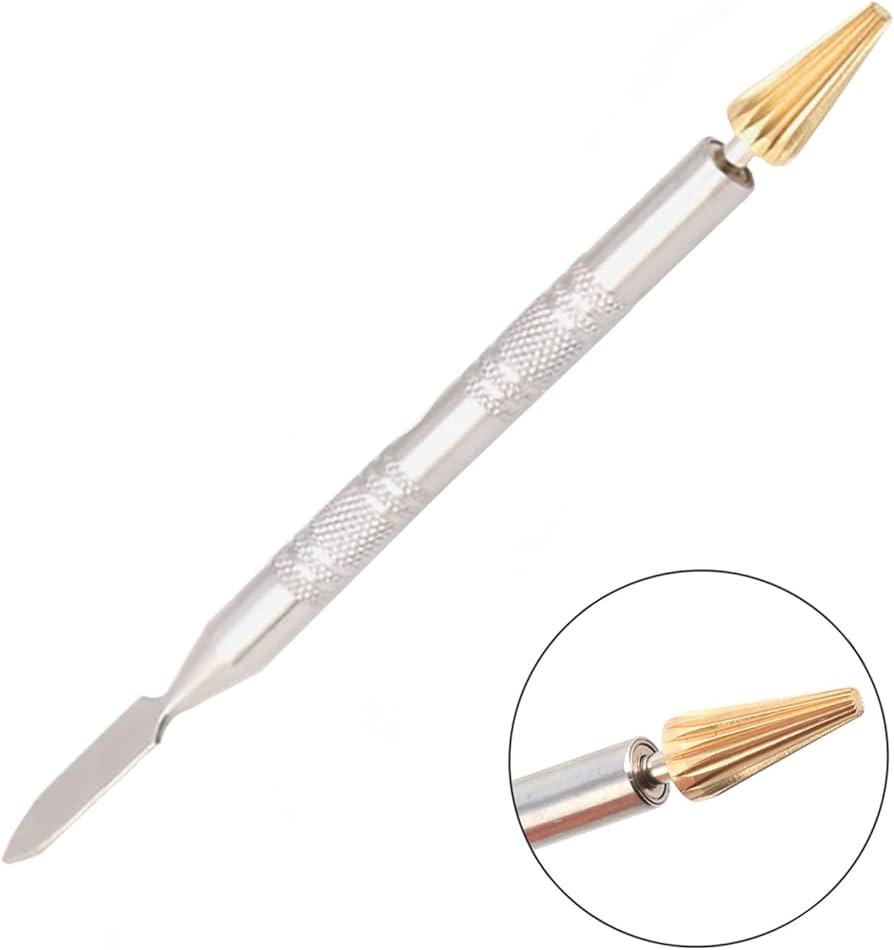 Amazon | YFFSFDC コバ塗り ペン型 レザークラフト革 工具 両端 ヘラ