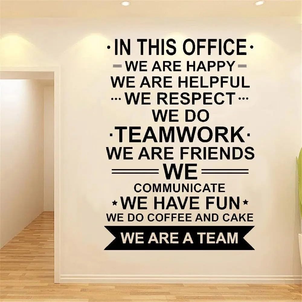 We are Team Office Wall Decal Poster Quote Work Inspirational Teamwork Motivational Office Decor Vinyl Sticker 42x59cm