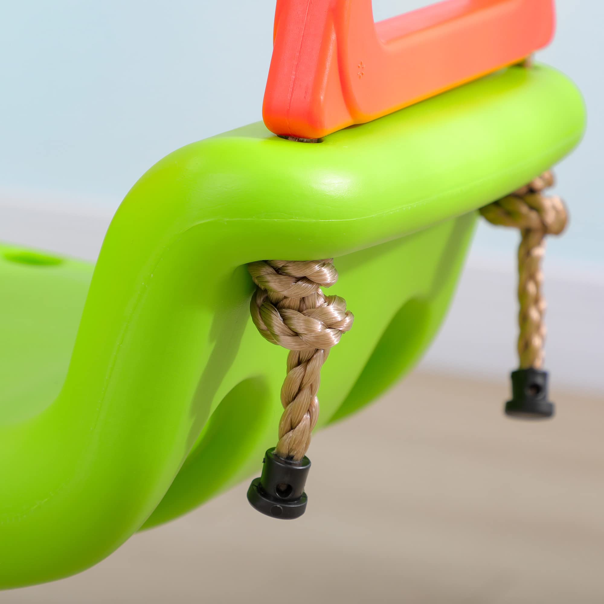 Outsunny Babyschaukel 3 in 1 Kinderschaukel Babysitz verstellbar Mitwachsend Schaukelsitz mit Rückenlehne, für Kinder von 9-36 Monaten, für Outdoor & Indoor, Grün