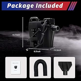 Dry Ice Low Lying Fog Machine,3500W Low Lying Smoke Fog Machine Stage DJ Dry Ice Fog Machine Effect Wedding,Dreamy Romantic Smoke Effect With Tube For Indoor Outdoor Stage Wedding Party Club