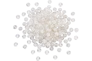FASHEWELRY Transparent Acrylic Alphabet Letter Beads 370Pcs Kit for Personalized Jewelry Making (Clear)