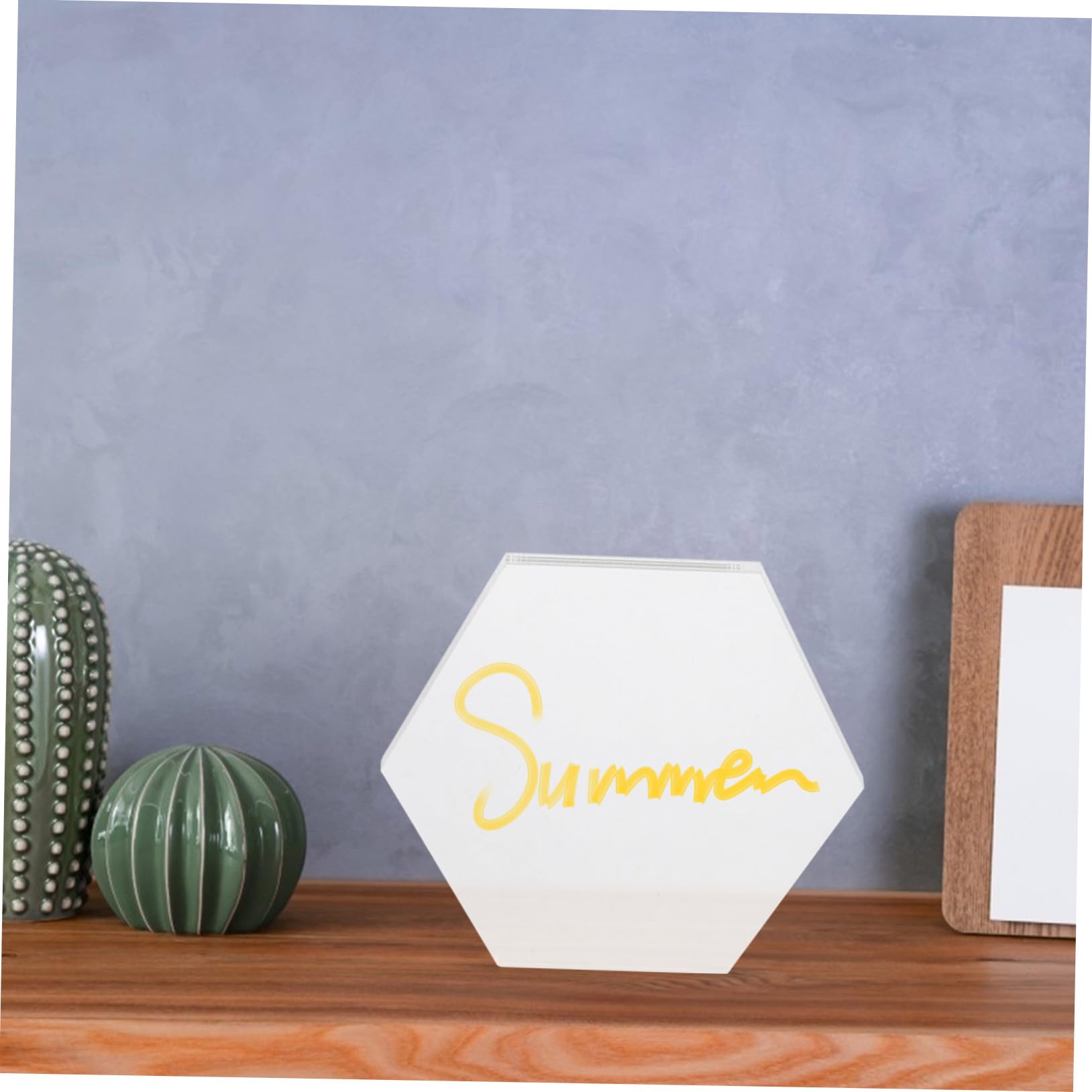 SOLUSTRE Set of 10 Hexagonal Acrylic Painting Boards for Boys and Girls DIY Projects Break-Resistant Easy to Clean