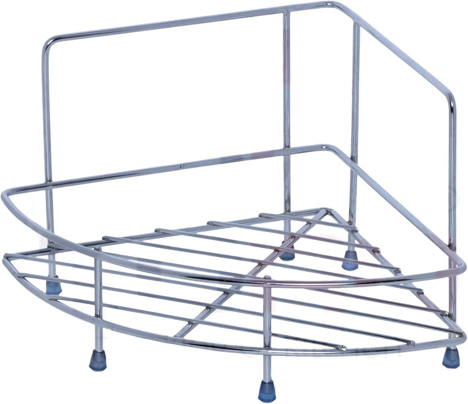Stainless Steel Corner Shelf Basket – Space-Saving Wall-Mount Rack for Bathroom and Kitchen | Rust-Resistant Organizer | Chrome