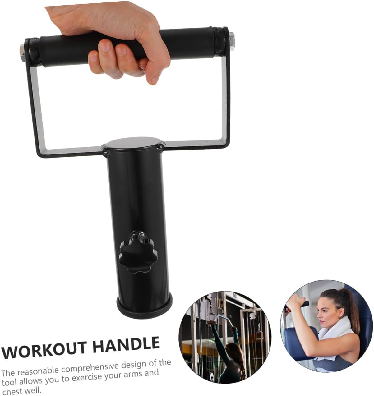 1pc Barbell Handle Shoulder Muscle Exercise Tool Grip Row Bar Handle Versatile Grip Attachment for Barbell