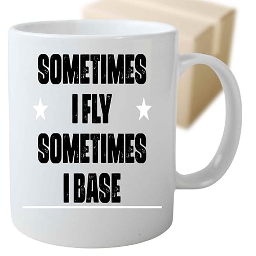 Miniatura 1 de Inspirational Yoga & Meditation Gift for Couples - Fly Base Posture Quote - Ideal Present for a and Sister-in-law - 11 Oz White Ceramic Coffee Mug