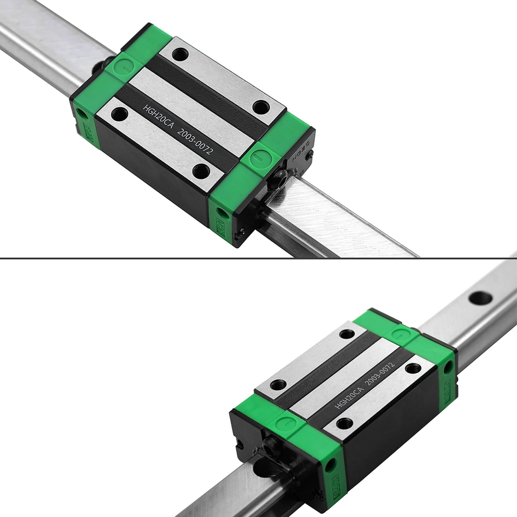 HGR20 200 mm 2 unidades de rieles lineales con 4 bloques de cojín de rodamiento HGH20CA de 20 mm para impresoras 3D DIY y máquinas fresadoras CNC