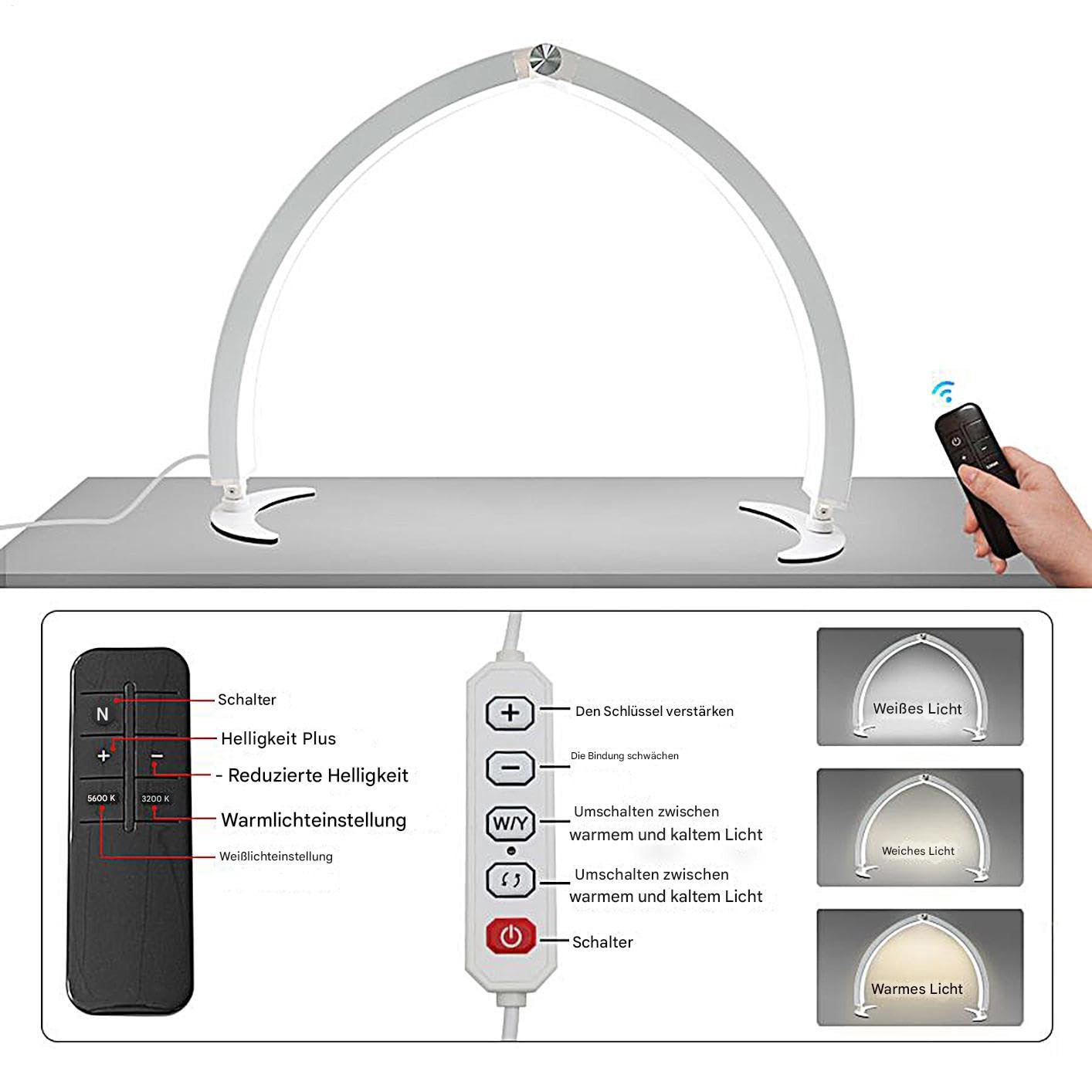 Generisch Nagellampe 40W Bogenform mit Fernbedienung Maniküre-Werkzeug | UV/LED Nagellampe für den professionellen Einsatz für Zuhause, Reisen, unterwegs, als Geschenk für Freundin, ,