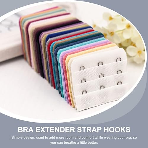 Miniatura 3 de EXCEART 30 extensores de brasier, extensor de correa de brasier, extensores de brasier, ganchos y extensor de sujetador