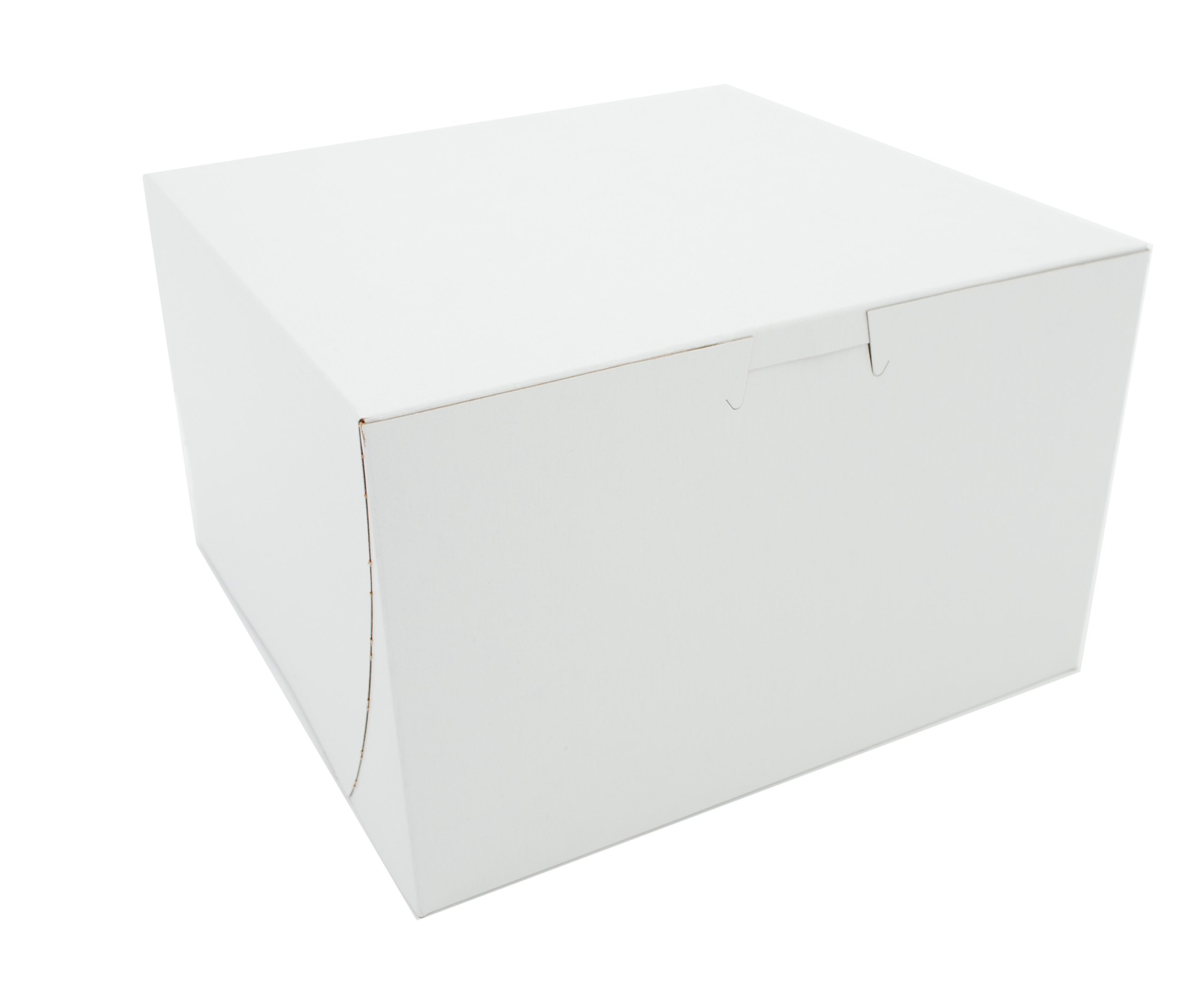 Southern Champion Tray09455 Premium Clay Coated Kraft Paperboard White Non-Window Lock Corner Bakery Box, 8" Length x 8" Width x 5" Height (Case of 100)
