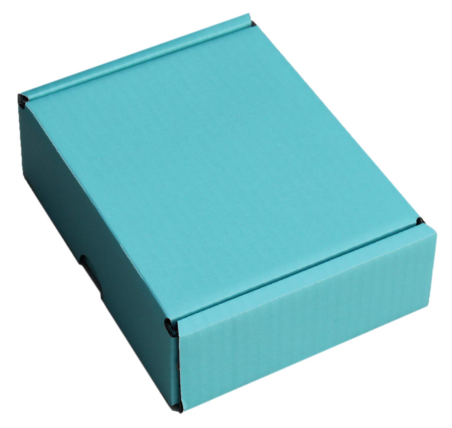 PINK BLACK BLUE RED WHITE BROWN CARDBOARD SMALL PARCEL BOXES SHIPPING MAILING GIFT STORAGE (10" x 7" x 3", LIGHT BLUE, 50)