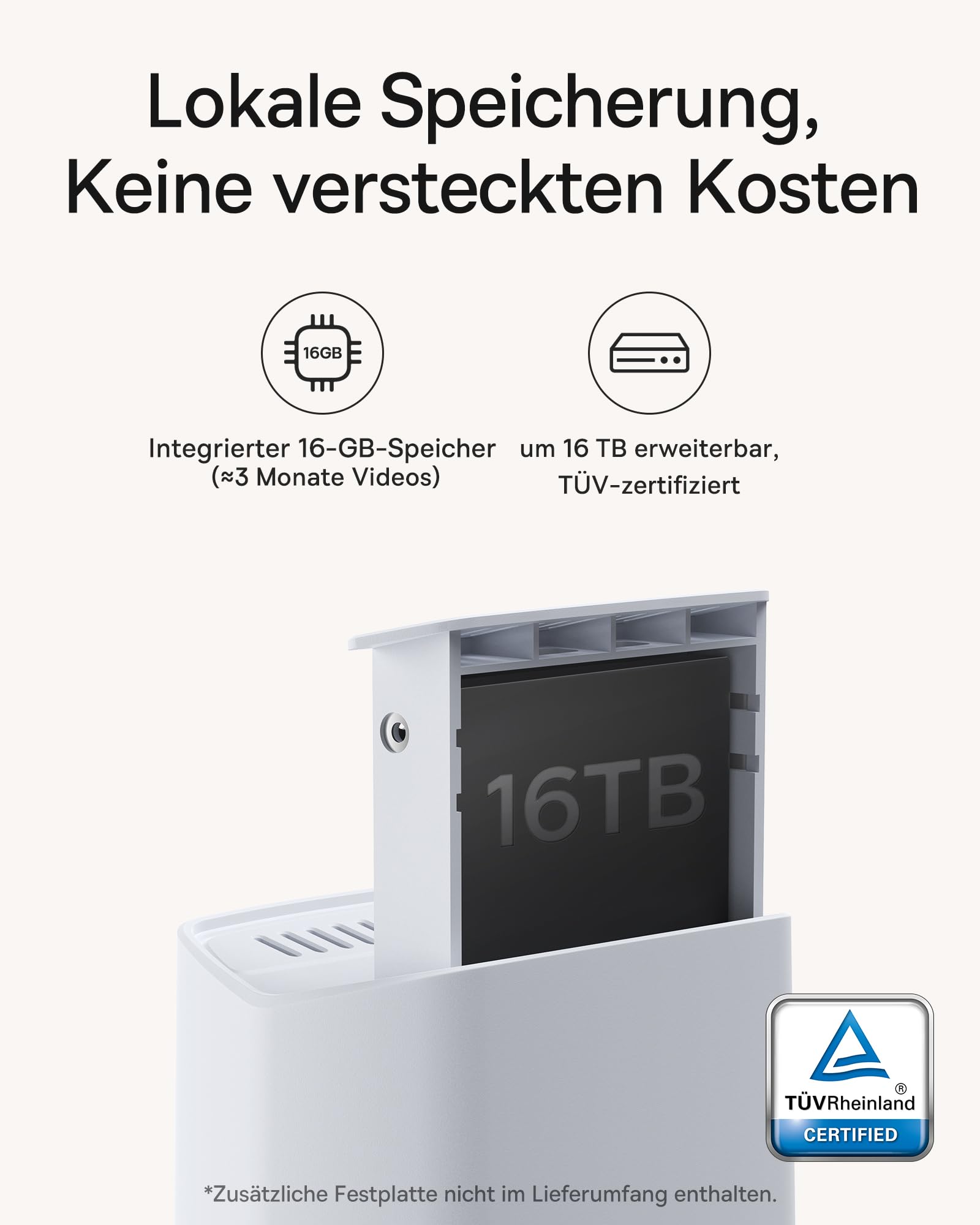 Baseus Security kamera do monitoringu zewnętrznego, bezprzewodowa, 16 TB, akumulator 210 dni, odporność na warunki atmosferyczne IP67, widoczność w nocy, kamera monitorująca Wi-Fi z 2K HD, 145°, 16 GB
