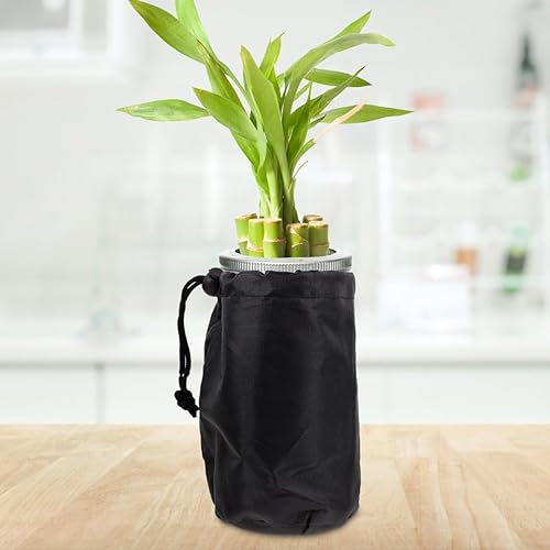 Miniatura 9 de 12 unids Mason Jar Shade Cover Enlatado Frascos Mangas de germinación Tapas de brote Manga de brote Blackout s Negro s Hidropónico Contenedor