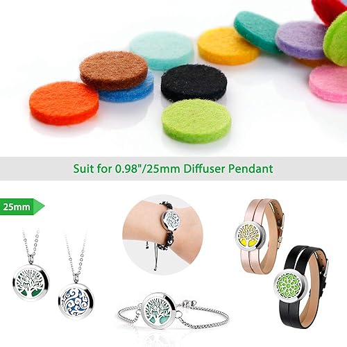 Miniatura 4 de Maromalife 60 almohadillas de repuesto de aceites esenciales, almohadillas de fieltro de 0.67 pulgadas, almohadillas de repuesto para aromaterapia,