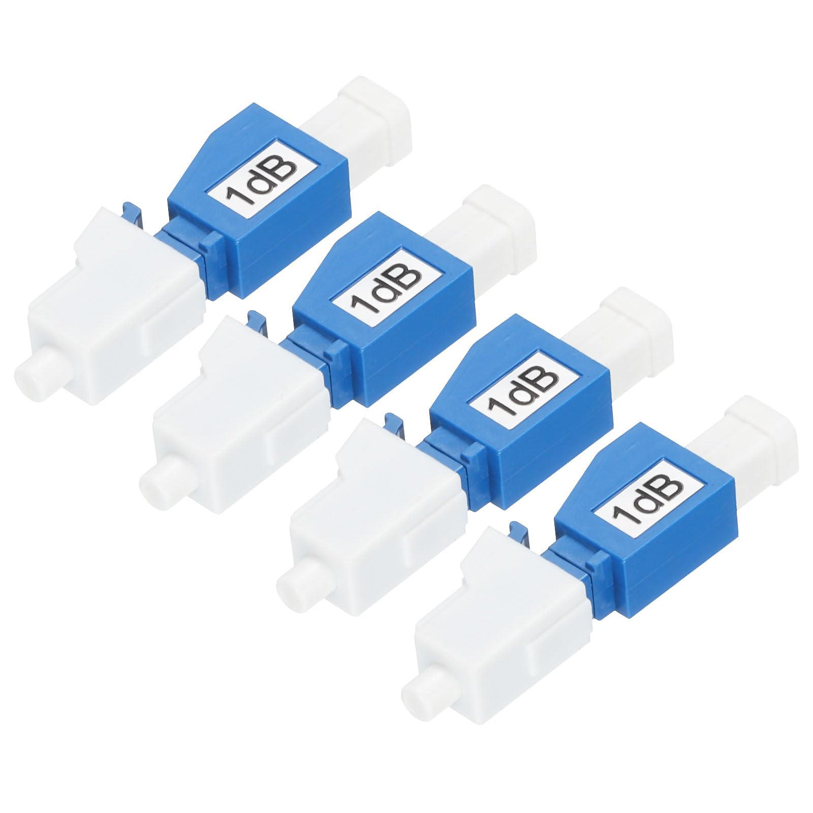 QUARKZMAN Attenuatore per Fibre Ottica Lc da 1 Db, Attenuatore per Fibre Ottica Fisso Monomodale Lc/Upc Sm da Maschio a Femmina per Trasmissione in Fibre Ottica, 4pz