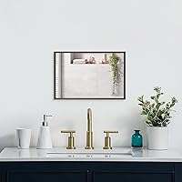 Vista 3 de AAZZKANG Espejo Rectangular con Marco de Metal Retro Espejos de Pared para Baño Dormitorio Decoración del Hogar Pequeño