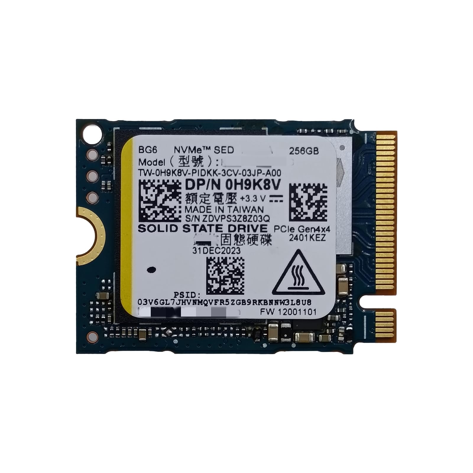 WGY SSD NVMe PCIe Gen4 x4 M.2 2230 da 256 GB, prestazioni ad alta velocità per laptop e desktop, design compatto, ideale per giochi e espansione di archiviazione