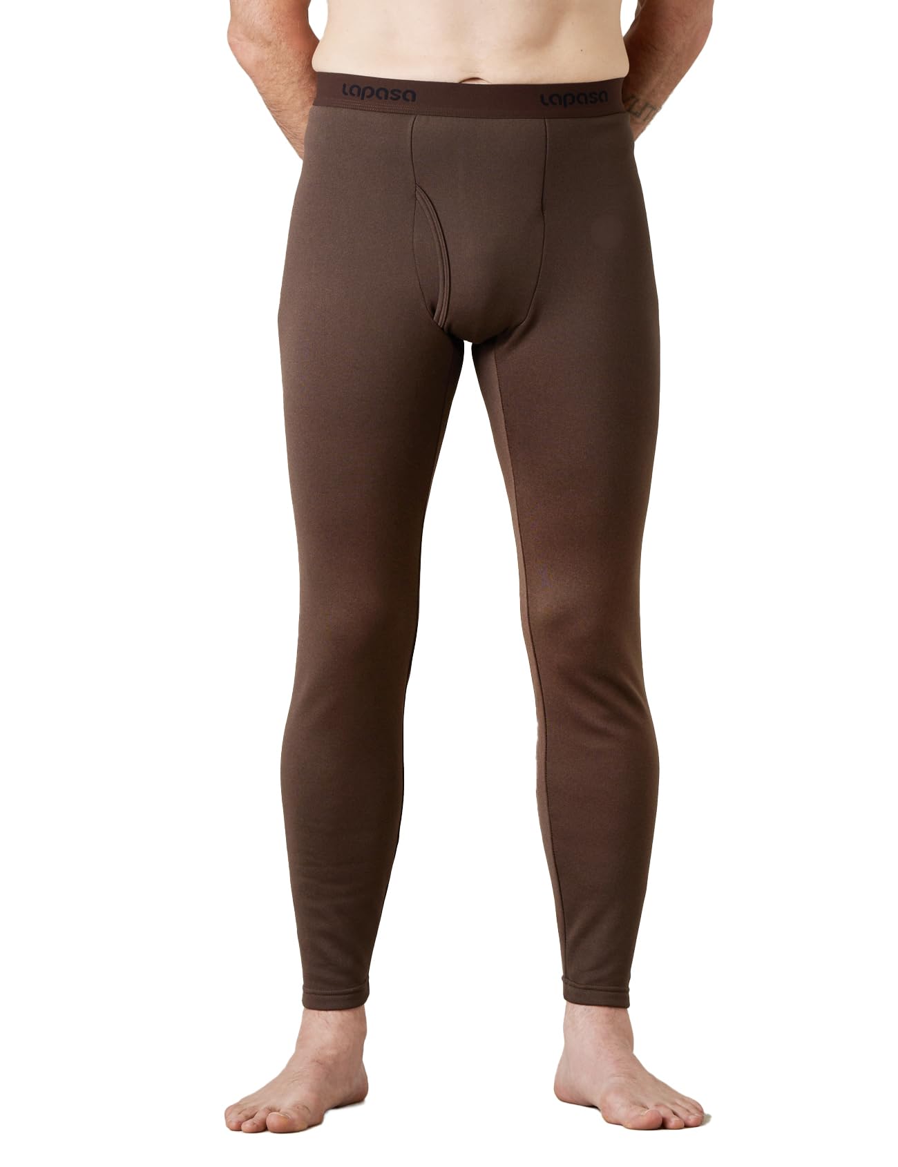 LAPASA Pacco da 2 o 1 Calzamaglie Termica Uomo Fodera in Pile Medio/Pesante Pantaloni Termici Sportivi Strato Base Biancheria Intima Leggings Caldi M10/M25/M56