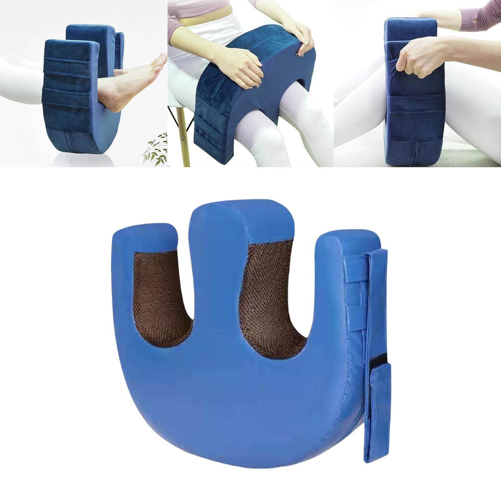 Coussin de Retournement pour Patients Alités avec Support en U, Bleu