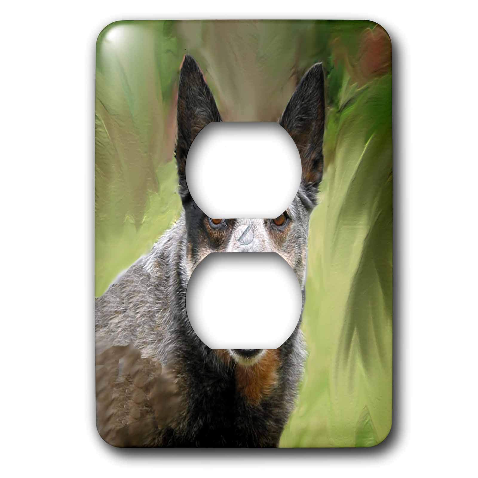 Cache de prise de courant chien australien 3dRose lsp_4789_6 pour interrupteur mural