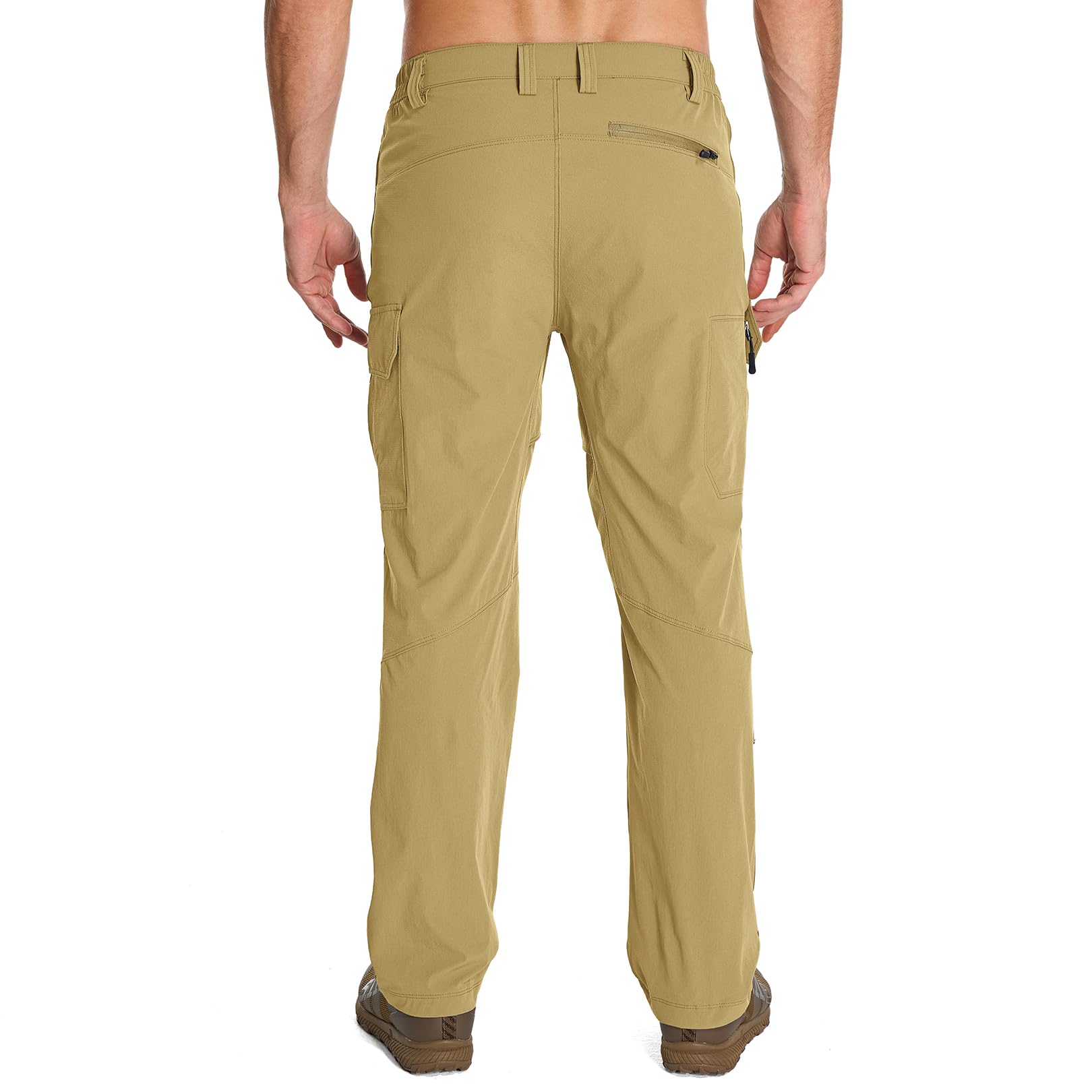 Mens Hiking Pants Convertible Lightweight Quick Dry Fishing Safari Camping Travel boy Scout Pants 6239,Khaki,32