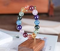 Vista 95 de Precious Gemstone Natural Crystal Healing Bracelet, Rutilated Quartz, Moonstone, Quartz Handmade Original Design Bracelet