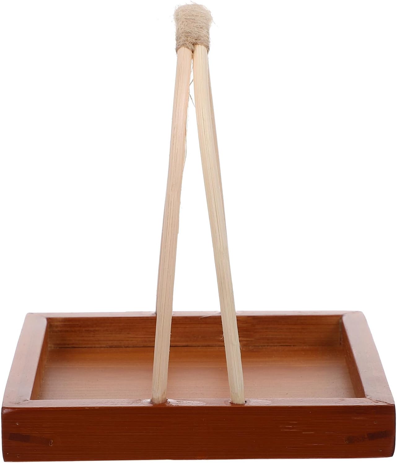 Wooden Sushi Serving Plate with Handle, Small Japanese-style Sushi Display Holder and Portable Pastry Food Tray for Dining and Entertaining