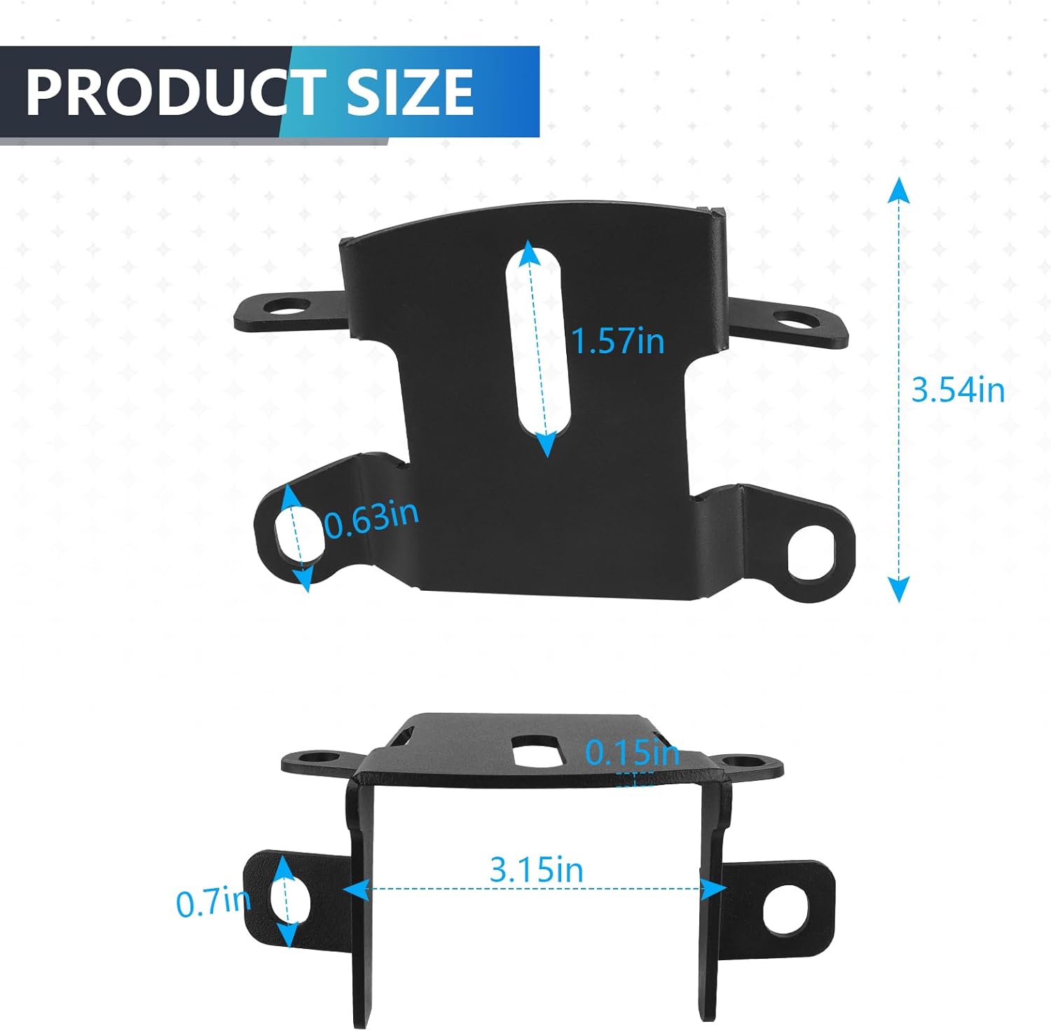 Front Bumper Ditch Light Bracket Carbon Steel Pod Light Bar Holder Compatible with 2021-2024 Ford Bronco 2/4 Door Bronco Exterior Accessories - 2PCS