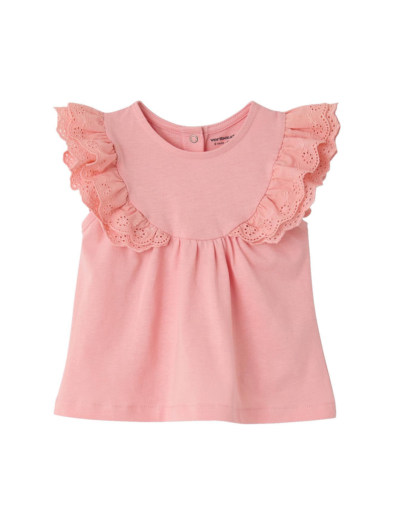 Vertbaudet Baby T-Shirt mit Spitzen-Ärmeln