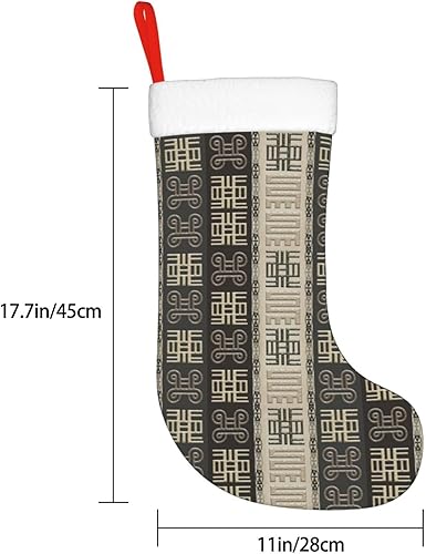 Miniatura 4 de Calcetines de Navidad, patrón africano con símbolos Adinkra, medias de Navidad grandes, medias colgantes de Navidad para chimenea, medias para