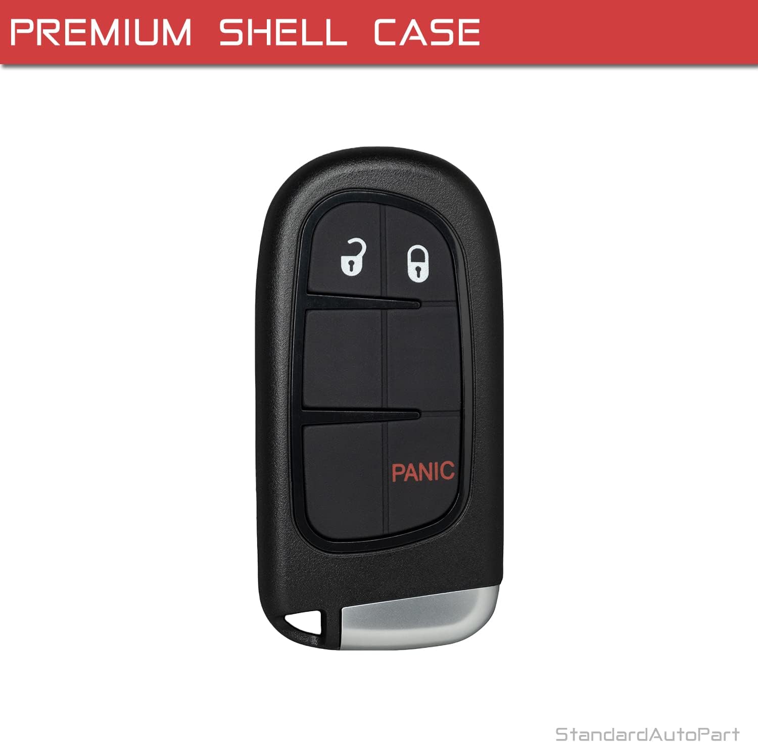 StandardAutoPart Replacement Keyless Entry Smart Key fob Compatible with Ram 1500 2500 Cherokee 2013 2014 2015 2016 2017 2018 2019 2020 2021 GQ4-54T (Shell Case) (3 Button)