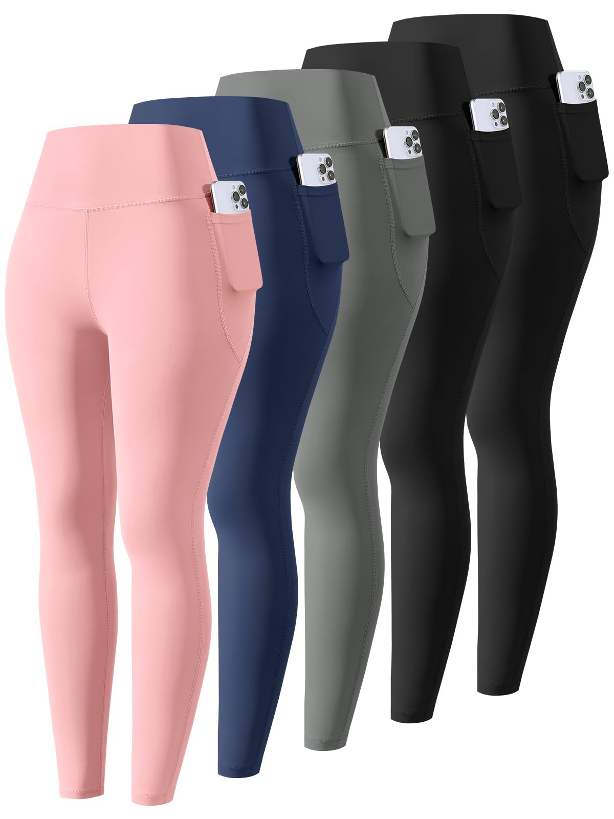 Celfaeree 5 Pack Girls Athletic Leggings