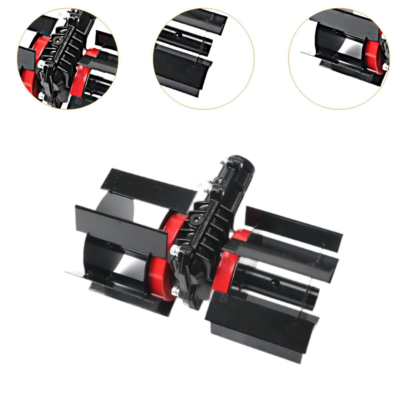 KESOTO Cabezal para Cultivador Rotatorio de Hierro para Desherbado Eficiente Herramienta Manual para Y Mezclar Suelo Accesorio para Cortacésped Y Prep, 34cmx15cm