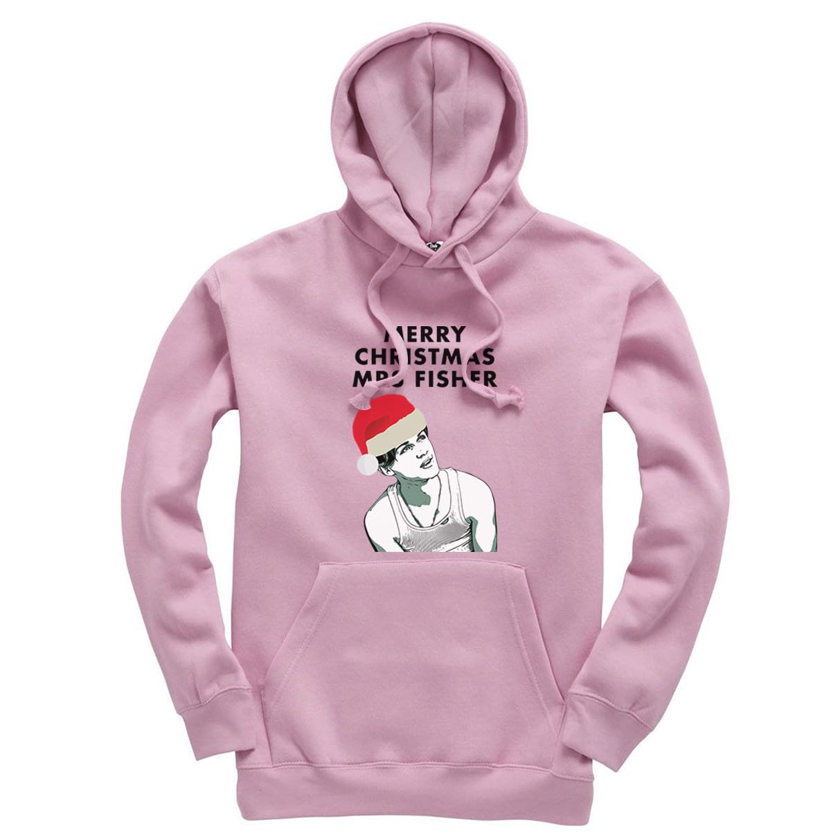 New Spirit Original Unisex Baby Pink Conrad Fisher Merry Christmas Mrs Fisher, Xmas Festive Tsitp Jumper Funny Adults Hoodie Jumper