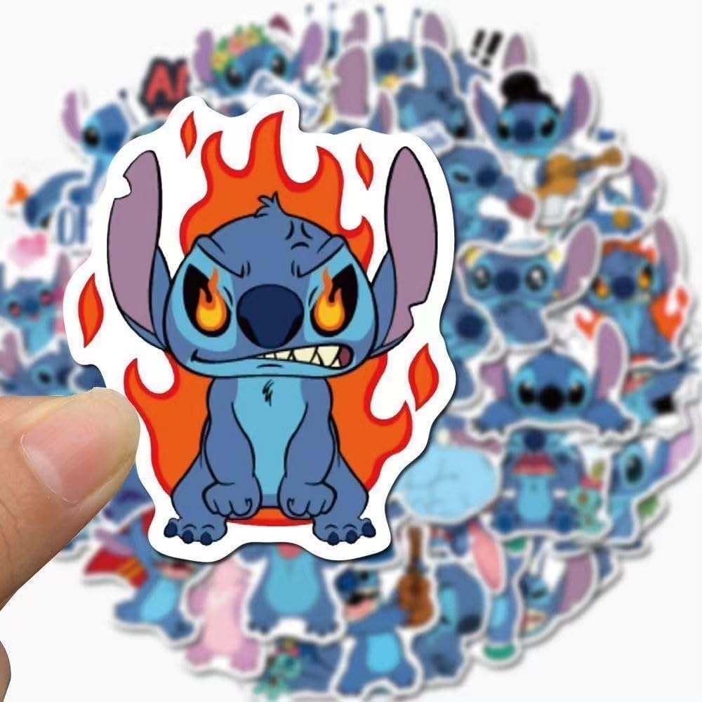 Stitch Stickers, 100Pcs Cute Cartoon Stickers, Waterproof Stickers for Laptop Skateboard Bike Guitar Laggage Bicycle, Kids and Teens - Image 3