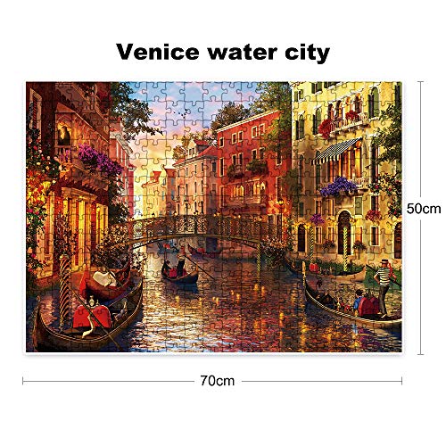 TWING Jigsaw Puzzles for Adults 1000 Piece Venice Water City Floor Puzzle for Kids - Thumbnail 6