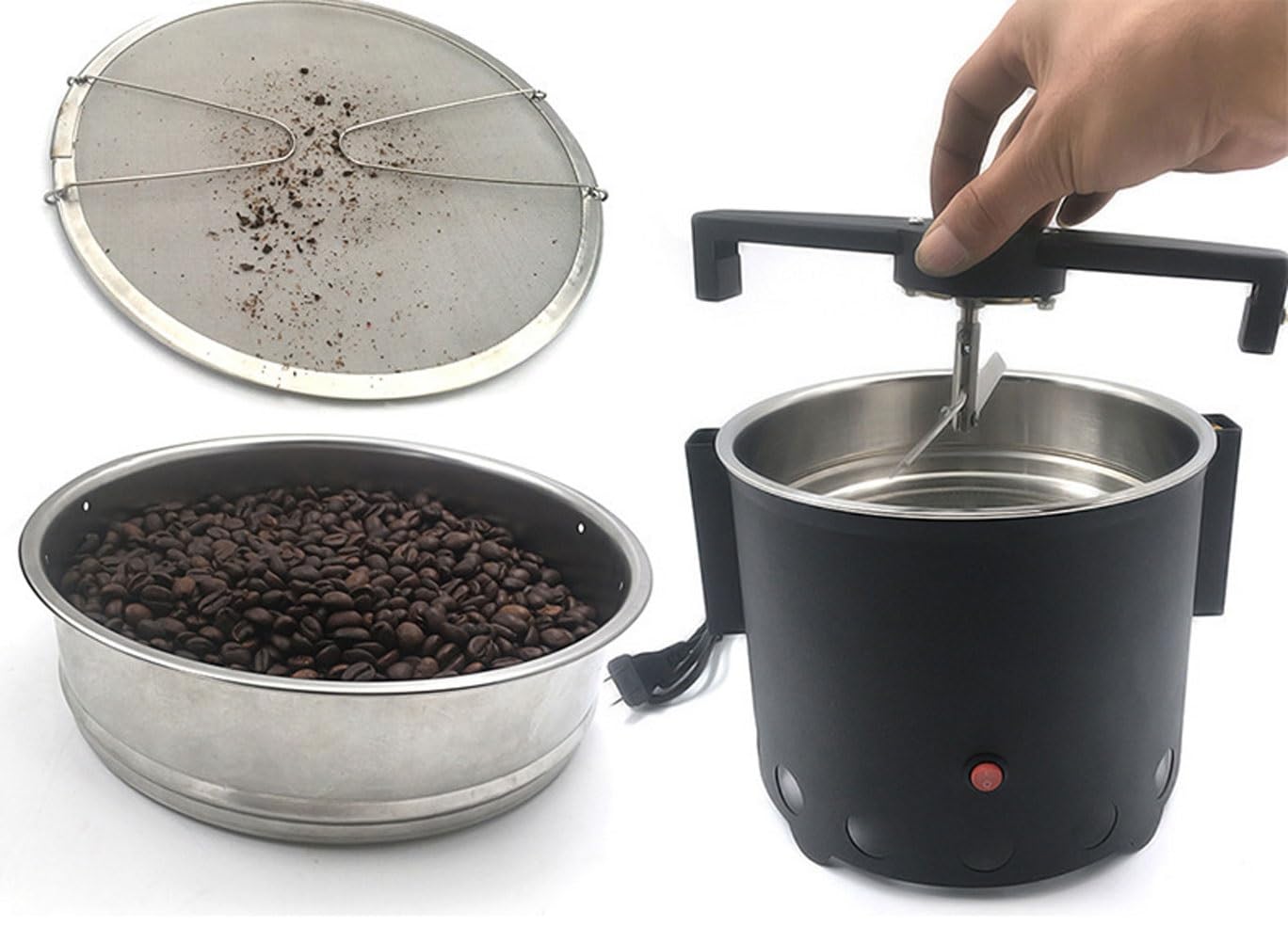 Refroidisseur de grains de café avec écran filtrant 3 couches pour torréfaction nette