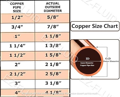 Miniatura 3 de EZ-FLUID Fontanería (10 unidades) Adaptador hembra de cobre C X FIP LF de 12 pulgada C X FIP LF Conexiones de cobre a presión, conexión de soldadura