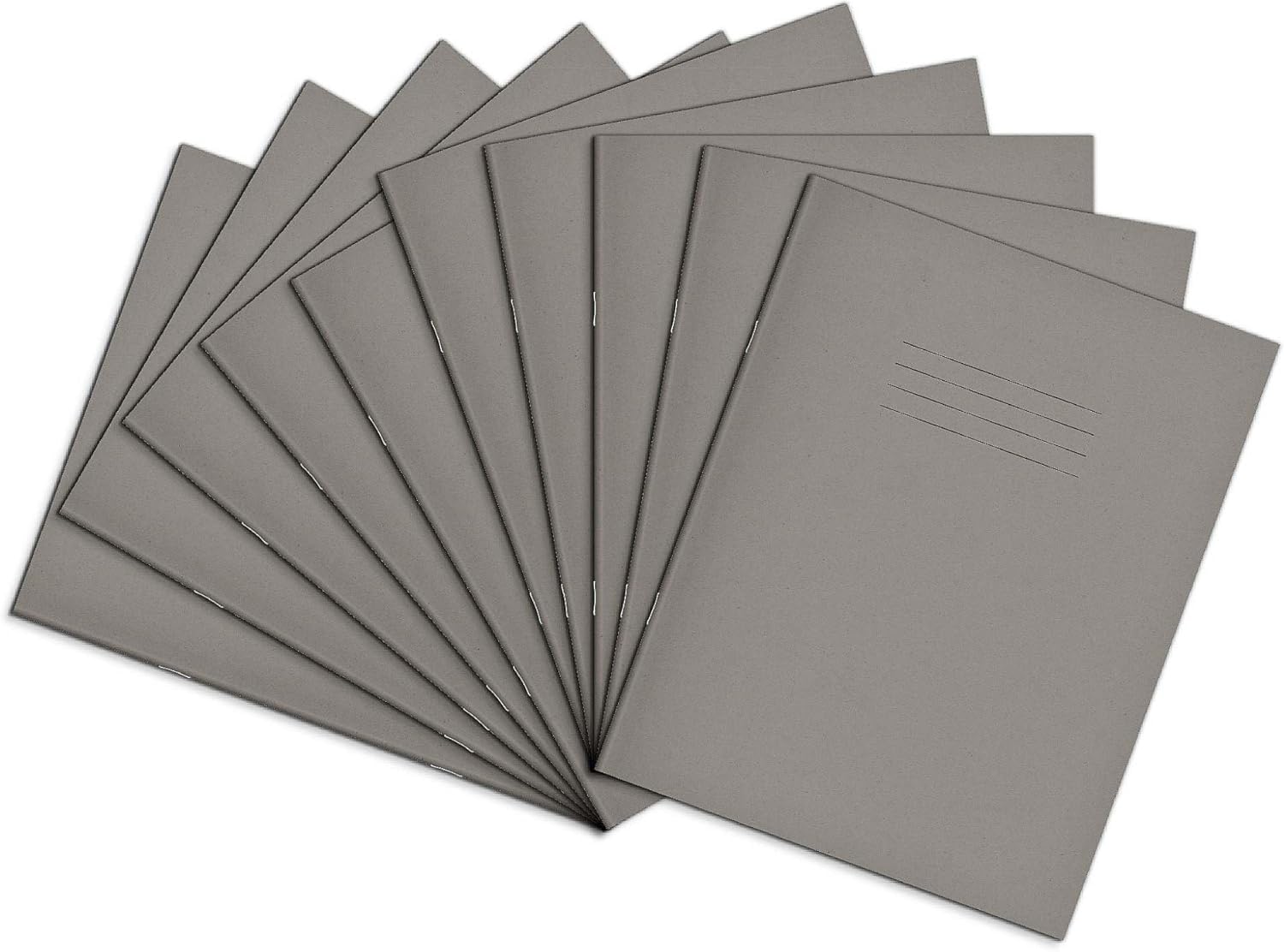 Rhino A5+ Exercise Books, 80-Page / 8mm Lined with Margin Paper Notebook, 100-Pack, 9 x 7 Writing Book