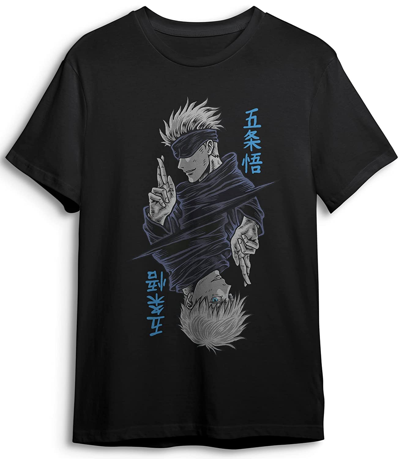 GenericAnime Jujutsu Kaisen Yuji Itadori & Gojo Satoru Graphic Merch T-Shirt Block