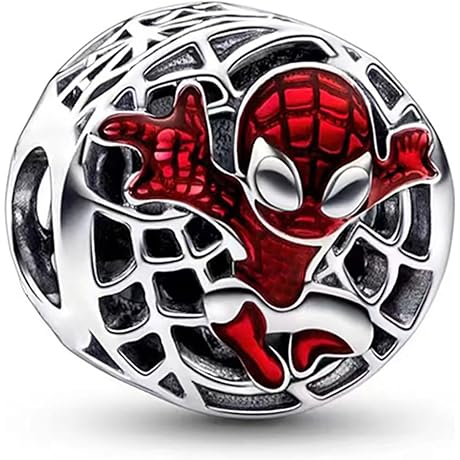 Spiderman Superhero Sterling Silver Charm
