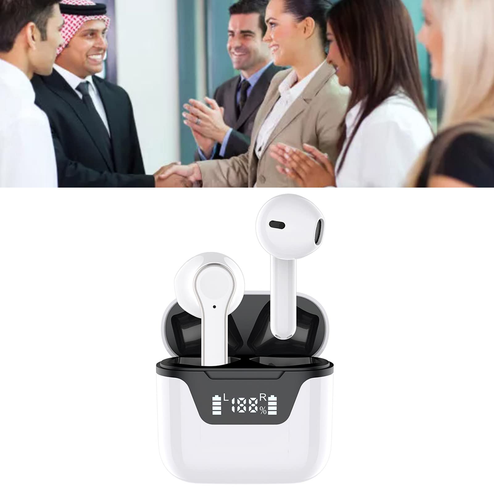 Słuchawki Douszne Z Tłumaczem Języków, Obsługa 144 Języków Bezprzewodowe Urządzenie Do Błyskawicznego Tłumaczenia Głosowego Bluetooth 0.2s Real Time Translation Translator Earphone