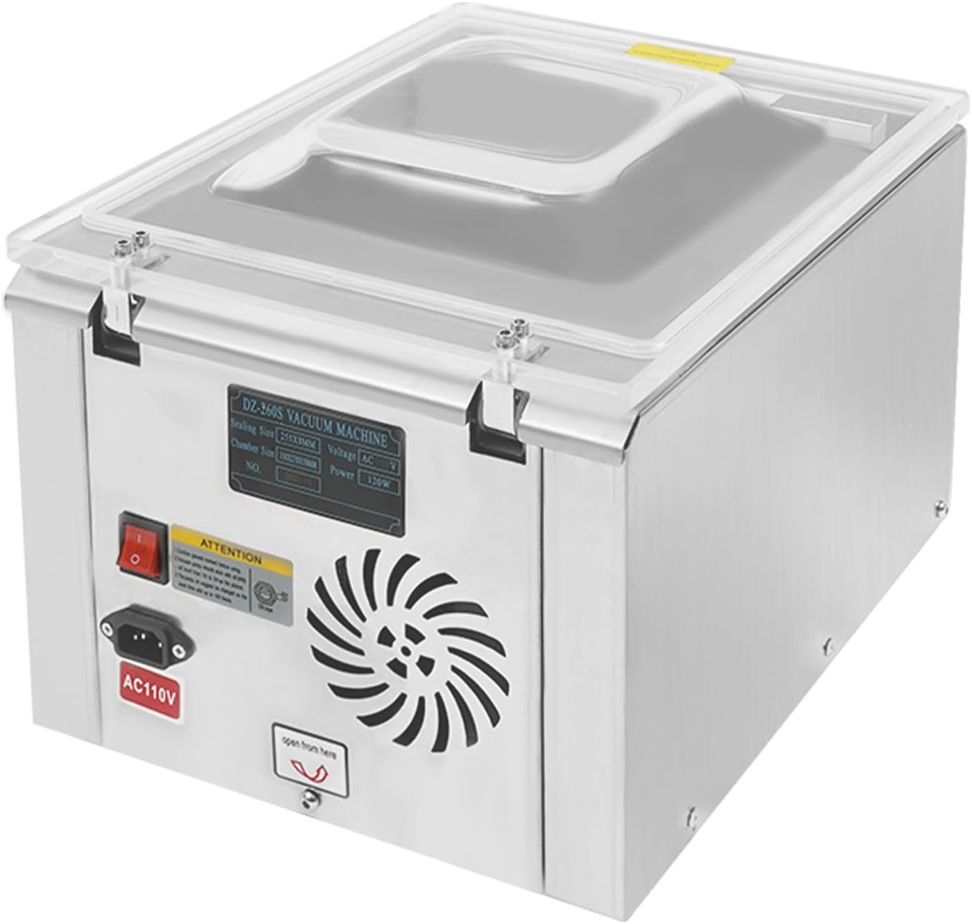 DZ-260S Tabletop Chamber Vacuum Sealer - 120W Commercial Food Preservation Machine