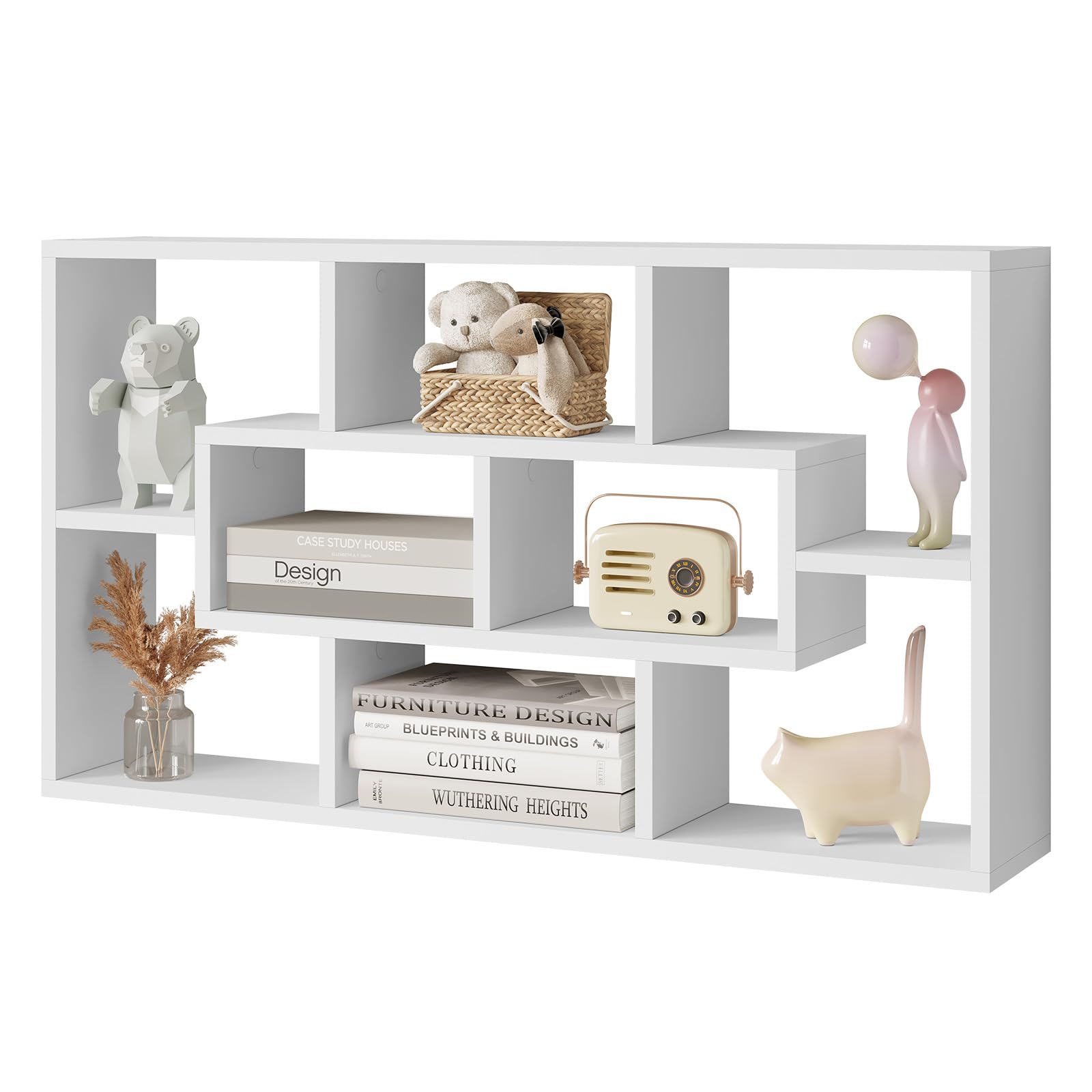 Wandrek Ekero met 4 vakken 95x17x16,5 cm wit