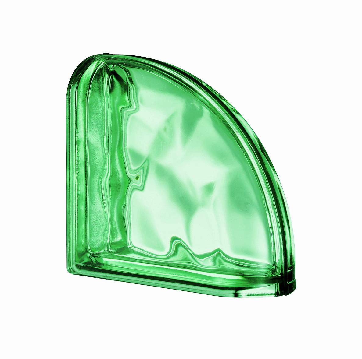 VITROLAND018068 Glass Block, Green