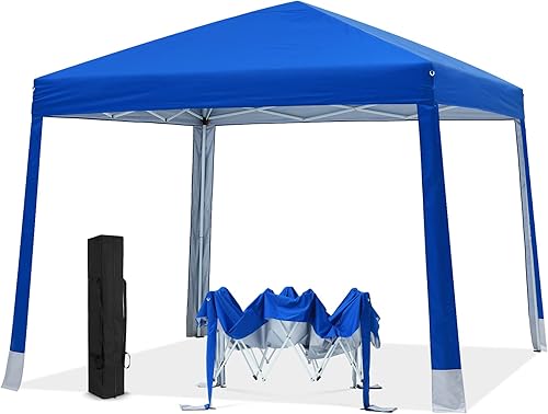 COOSHADE Tienda de campaña con toldo desplegable fácil de 10 x 10 pies, refugio plegable al aire libre (azul)