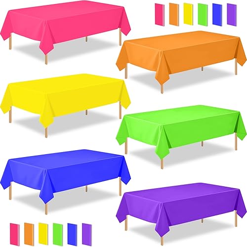 Miniatura 10 de Paquete de 2 manteles rectangulares desechables de plástico color verde salvia, de 54 x 108 pulgadas, manteles de plástico verde salvia para E02