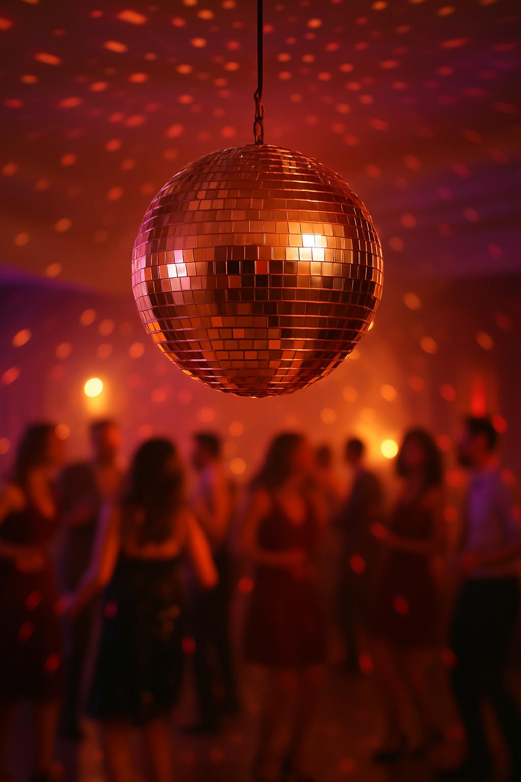 LTMG Boule à Facettes Disco Rose Gold 20cm avec crochet de suspension - Décoration Scintillante de Grande Taille pour Fêtes et Événements