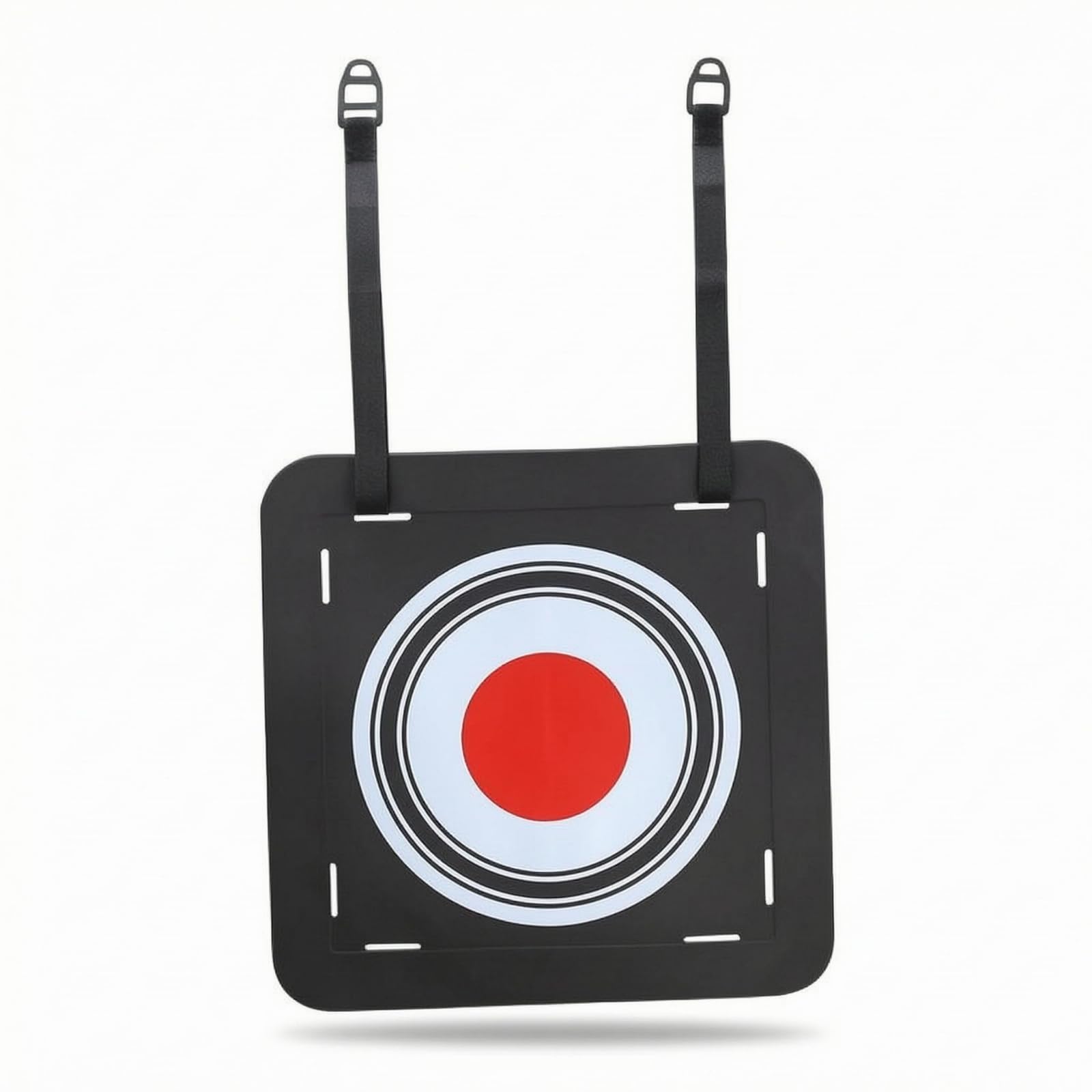 Concentric Rings Football Kicking Target Red Center Circle Square Target Board Black Football Toss Game Rounded Corners, Target-image-19