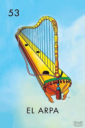 Miniatura 6 de Póster de 47 impresiones artísticas de la corona de la corona, lotería mexicana, lotería de bingo mexicano, 16 x 24 pulgadas