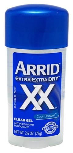 Desodorante Arrid 2.6 oz Gel Clear XX Cool Shower (2.6fl oz) (paquete de 6)